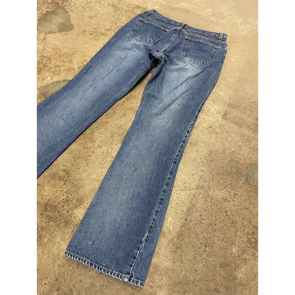 Gap Jeans Womens 14 Long Mid Rise Medium Wash Blue Boot Cut‎ 100% Cotton Denim